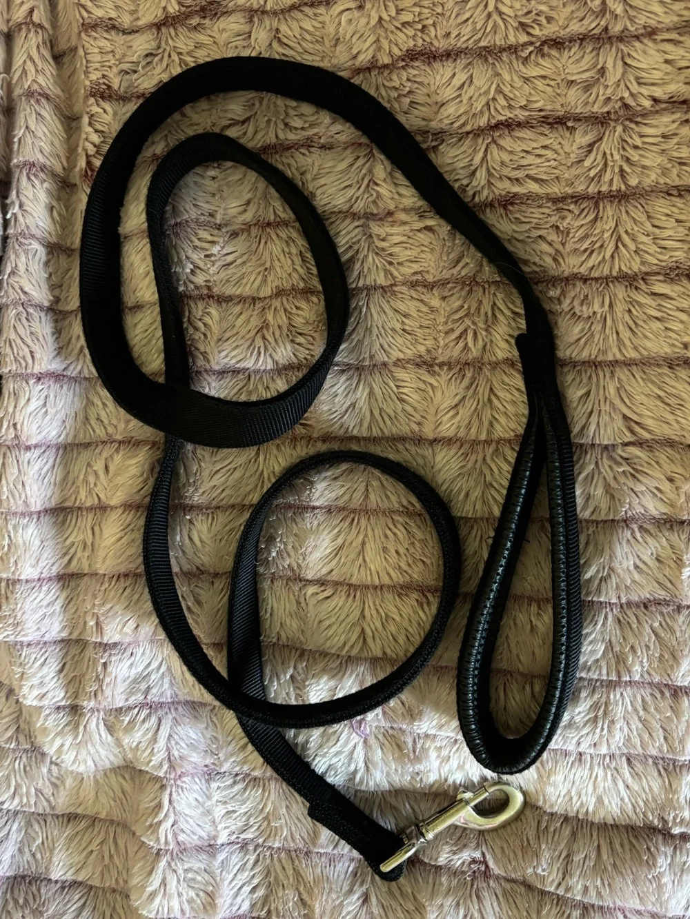 Black Nylon Leash with Comfort Grip Loop 6.5’ Long